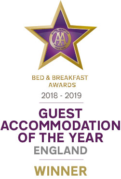 AA Best B&B Award England 2018-19 AA Best B&B Award England 2018-19